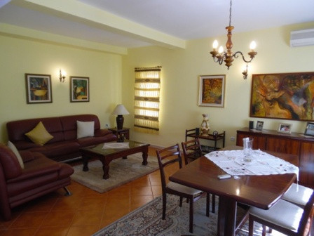 Two storey villa for rent in Pjeter Budi street in Tirana.
The villa is situated in a quite area an