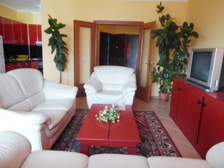 Apartment for rent in Blloku area in Tirana.
The apartment is situated on the 8th floor of a new bu