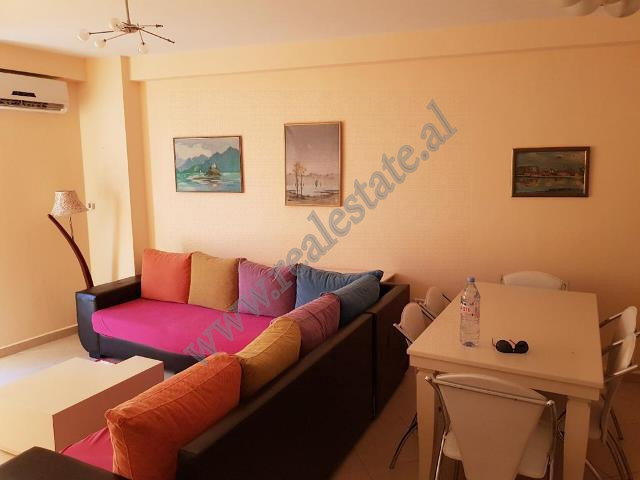 Two bedroom apartment for rent in Ramazan Shijaku street in Tirana, Albania.
It is located on the 4