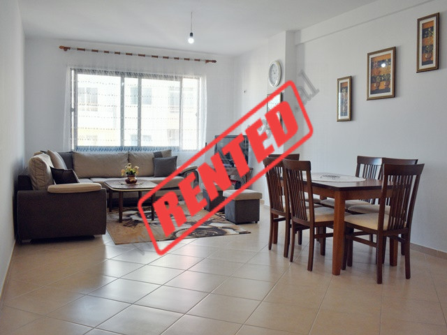 Two bedroom apartment for rent in Hito Cako Street in Tirana.
It is positioned on the sixth floor o