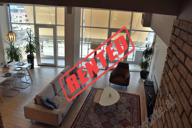 Duplex apartment for rent in Beqir Luga street in Tirana.

The apartment is situated on the 7 and 